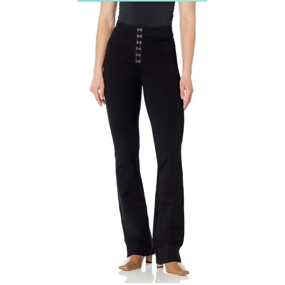 New PAIGE Black Miriel Bootcut Flare Dress pant size 27 - Picture 5 of 13